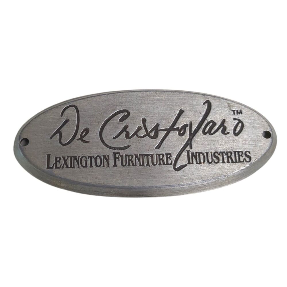 Lexington De Cristofaro Collection Logo Nameplate Plaque Badges Emblem 2.75"x1.2